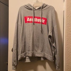 long sleeve gray hoodie